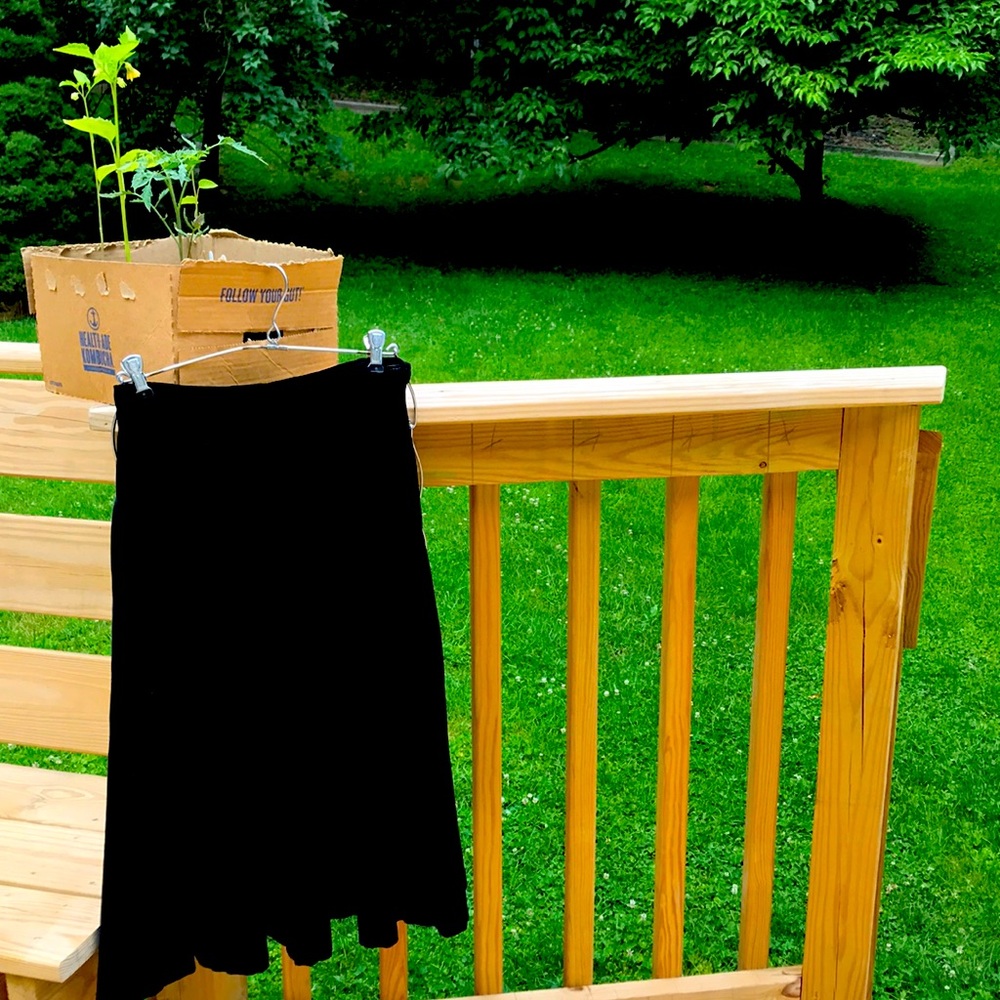 Lovely black velvet a-line Rosecrest NY skirt